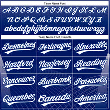 Load image into Gallery viewer, Custom Purple White-Royal 3D Pattern Design Crossed Lines Authentic Baseball Jersey