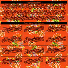 Charger l'image dans la galerie, Custom Orange Black 3D Pattern Design Northeast China Big Flower Authentic Baseball Jersey