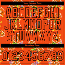 Charger l'image dans la galerie, Custom Orange Black 3D Pattern Design Northeast China Big Flower Authentic Baseball Jersey