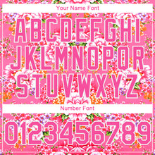 Load image into Gallery viewer, Custom Neon Pink Pink-White 3D Pattern Design Northeast China Big Flower Authentic Baseball Jersey