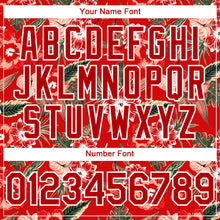 Load image into Gallery viewer, Custom Red White 3D Pattern Design Northeast China Big Flower Authentic Baseball Jersey