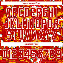 Load image into Gallery viewer, Custom Red White 3D Pattern Design Northeast China Big Flower Authentic Baseball Jersey