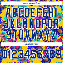 Load image into Gallery viewer, Custom Yellow Royal-White 3D Pattern Design Northeast China Big Flower Authentic Baseball Jersey