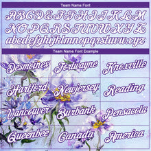 Load image into Gallery viewer, Custom Purple White 3D Pattern Design Flowers Performance T-Shirt