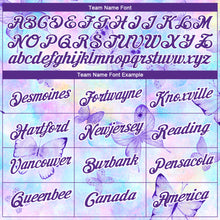 Load image into Gallery viewer, Custom Purple White 3D Pattern Design Butterfly Performance T-Shirt