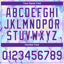 Load image into Gallery viewer, Custom Purple White 3D Pattern Design Butterfly Performance T-Shirt