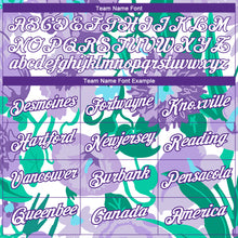 Load image into Gallery viewer, Custom Purple White 3D Pattern Design Flowers Performance T-Shirt