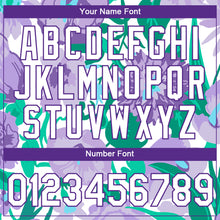 Load image into Gallery viewer, Custom Purple White 3D Pattern Design Flowers Performance T-Shirt