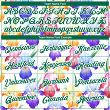Load image into Gallery viewer, Custom White Kelly Green 3D Pattern Design Flowers Performance T-Shirt