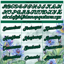 Load image into Gallery viewer, Custom White Kelly Green-Black 3D Pattern Design Flowers Performance T-Shirt