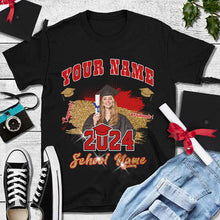 Laden Sie das Bild in den Galerie-Viewer, Custom Black Red-White 3D Graduation Performance T-Shirt