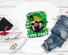 Laden Sie das Bild in den Galerie-Viewer, Custom White Green 3D Graduation Performance T-Shirt