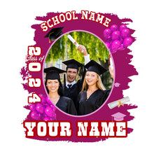 Load image into Gallery viewer, Custom White Red 3D Graduation Performance T-Shirt