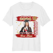 Charger l'image dans la galerie, Custom White Red-Old Gold 3D Graduation Performance T-Shirt