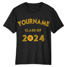 Laden Sie das Bild in den Galerie-Viewer, Custom Black Gold 3D Graduation Performance T-Shirt