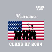 Load image into Gallery viewer, Custom Gray White 3D Graduation Performance T-Shirt