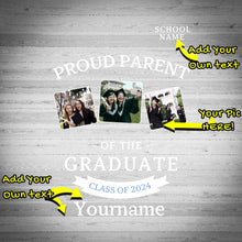 Load image into Gallery viewer, Custom Light Blue White 3D Graduation Performance T-Shirt