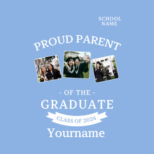 Load image into Gallery viewer, Custom Light Blue White 3D Graduation Performance T-Shirt