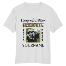 Charger l'image dans la galerie, Custom White Black 3D Graduation Performance T-Shirt