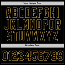 Загрузить изображение в средство просмотра галереи, Custom Black Old Gold Line Authentic Baseball Jersey