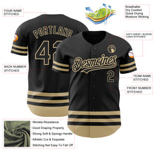 Charger l'image dans la galerie, Custom Black Vegas Gold Line Authentic Baseball Jersey