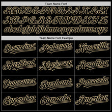 Charger l'image dans la galerie, Custom Black Vegas Gold Line Authentic Baseball Jersey