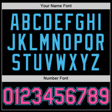 Laden Sie das Bild in den Galerie-Viewer, Custom Black Pink-Sky Blue Line Authentic Baseball Jersey