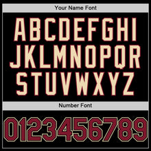 Load image into Gallery viewer, Custom Black Crimson-Cream Line Authentic Baseball Jersey