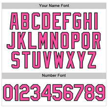 Charger l'image dans la galerie, Custom White Pink-Black Line Authentic Baseball Jersey