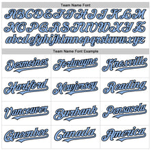 Charger l'image dans la galerie, Custom White Light Blue-Black Line Authentic Baseball Jersey