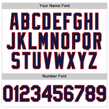 Charger l'image dans la galerie, Custom White Navy-Red Line Authentic Baseball Jersey