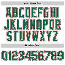 Charger l'image dans la galerie, Custom White Kelly Green-Red Line Authentic Baseball Jersey