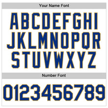 Charger l'image dans la galerie, Custom White Royal-Old Gold Line Authentic Baseball Jersey