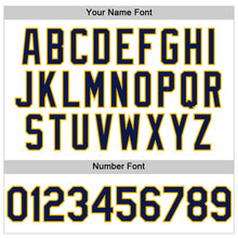 Charger l'image dans la galerie, Custom White Navy-Gold Line Authentic Baseball Jersey