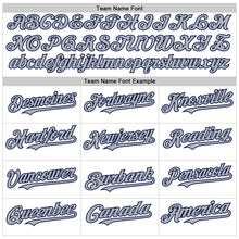Charger l'image dans la galerie, Custom White Navy-Gray Line Authentic Baseball Jersey