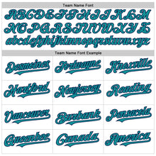 Charger l'image dans la galerie, Custom White Navy-Teal Line Authentic Baseball Jersey
