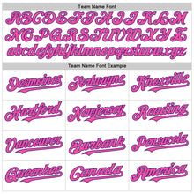 Load image into Gallery viewer, Custom White Purple-Pink Line Authentic Baseball Jersey
