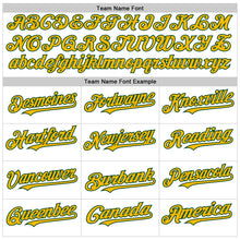 Charger l'image dans la galerie, Custom White Green-Gold Line Authentic Baseball Jersey