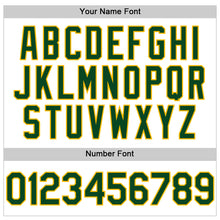Charger l'image dans la galerie, Custom White Green-Gold Line Authentic Baseball Jersey