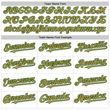 Charger l'image dans la galerie, Custom White Green-Old Gold Line Authentic Baseball Jersey