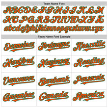 Charger l'image dans la galerie, Custom White Kelly Green-Orange Line Authentic Baseball Jersey