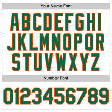 Charger l'image dans la galerie, Custom White Kelly Green-Orange Line Authentic Baseball Jersey