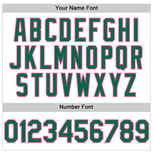 Charger l'image dans la galerie, Custom White Kelly Green-Pink Line Authentic Baseball Jersey