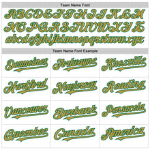 Charger l'image dans la galerie, Custom White Kelly Green-Old Gold Line Authentic Baseball Jersey