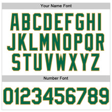 Charger l'image dans la galerie, Custom White Kelly Green-Old Gold Line Authentic Baseball Jersey