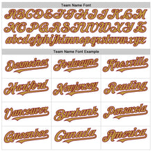 Charger l'image dans la galerie, Custom White Crimson-Old Gold Line Authentic Baseball Jersey