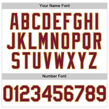 Charger l'image dans la galerie, Custom White Crimson-Old Gold Line Authentic Baseball Jersey