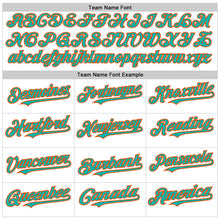 Charger l'image dans la galerie, Custom White Aqua-Orange Line Authentic Baseball Jersey