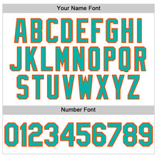 Charger l'image dans la galerie, Custom White Aqua-Orange Line Authentic Baseball Jersey