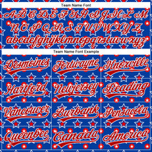 Load image into Gallery viewer, Custom Royal Red-White 3D American Flag Patriotic Authentic Baseball Jersey